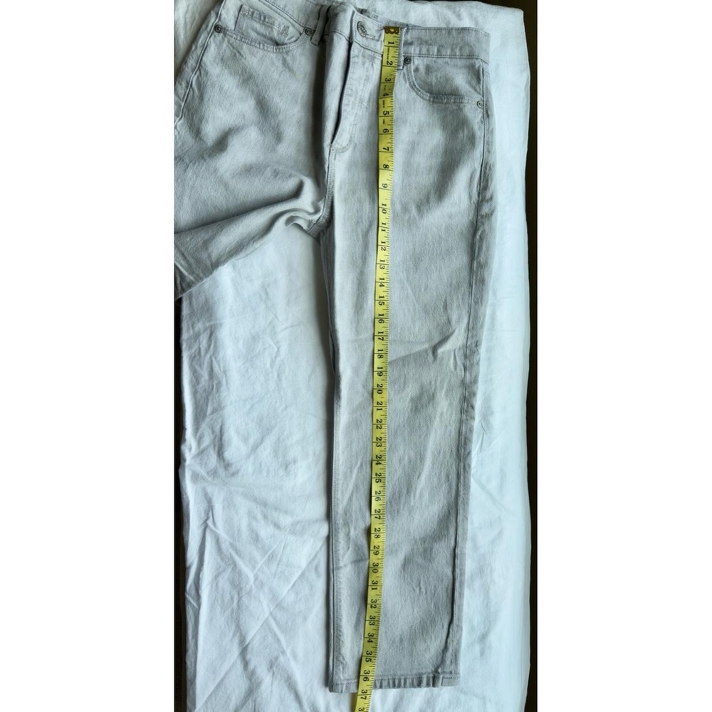 LOFT Jeans Womens High Waist Straight Crop Light Grey Jeans Size 6‎ - Picture 5 of 9
